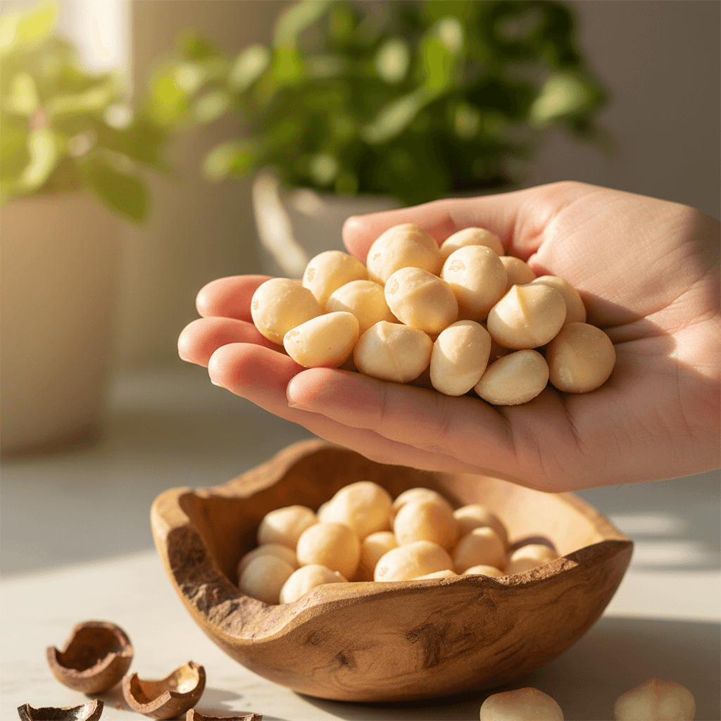 High protein macadamia kernels
