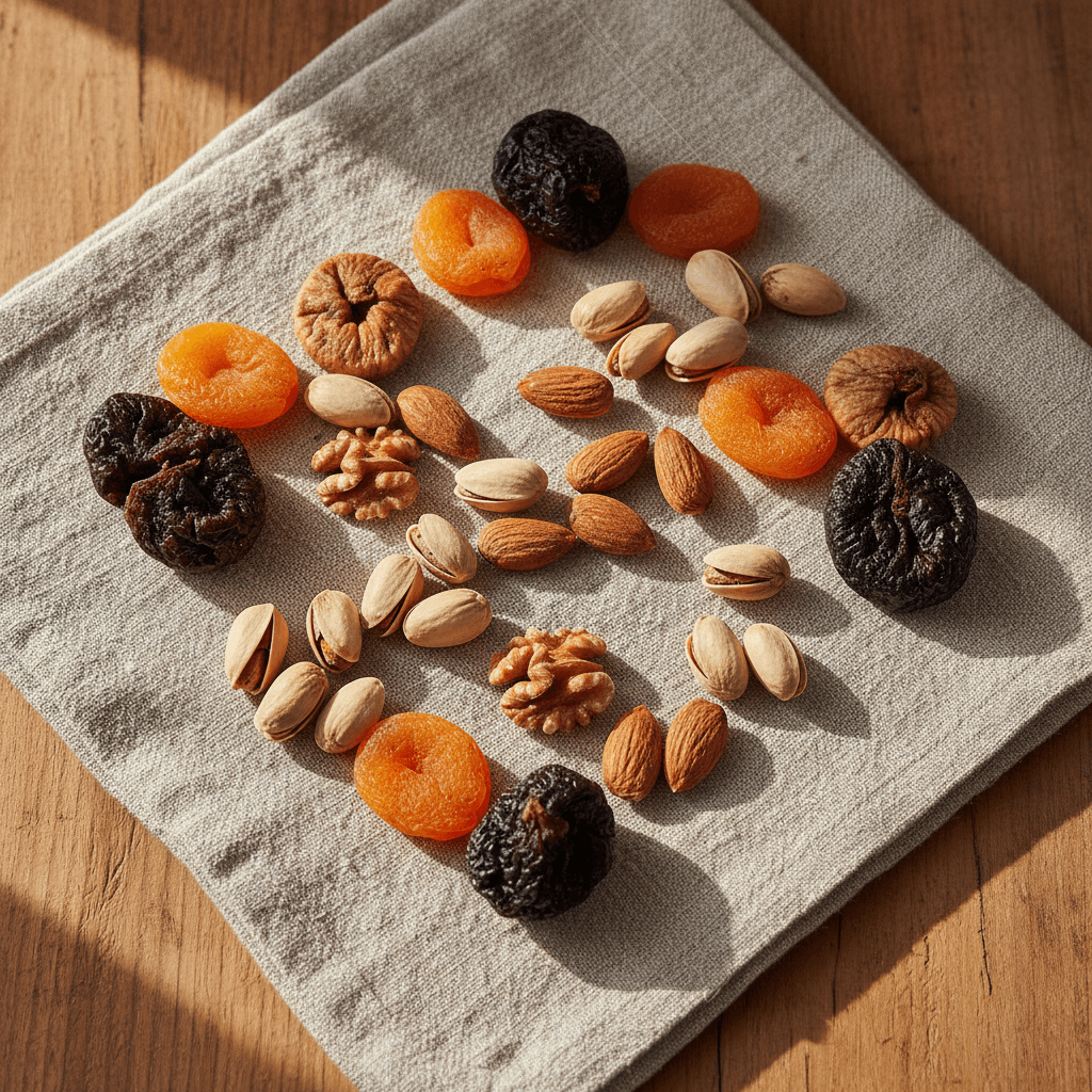 Macadamia kernels in natural packaging